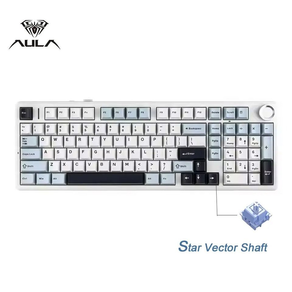 AULA F99PRO Wireless Mechanical Gaming Keyboard With Knob And Hot Swappable Gasket Mount 6