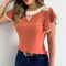 Elegant Lace Patchwork Butterfly Sleeve Blouse For Women 6