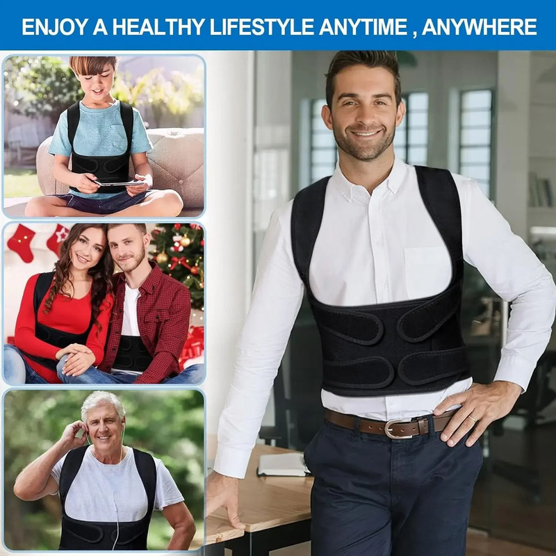 Back Brace Posture Corrector For Men And Women Adjustable Full Support Shoulder Straightener With U 1