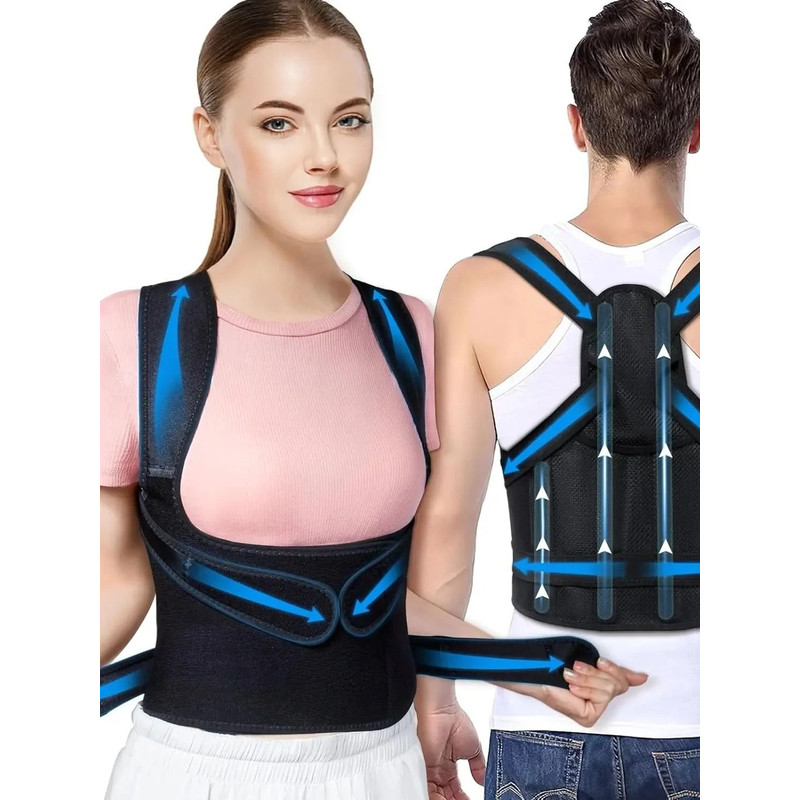 Back Brace Posture Corrector For Men And Women Adjustable Full Support Shoulder Straightener With U 7