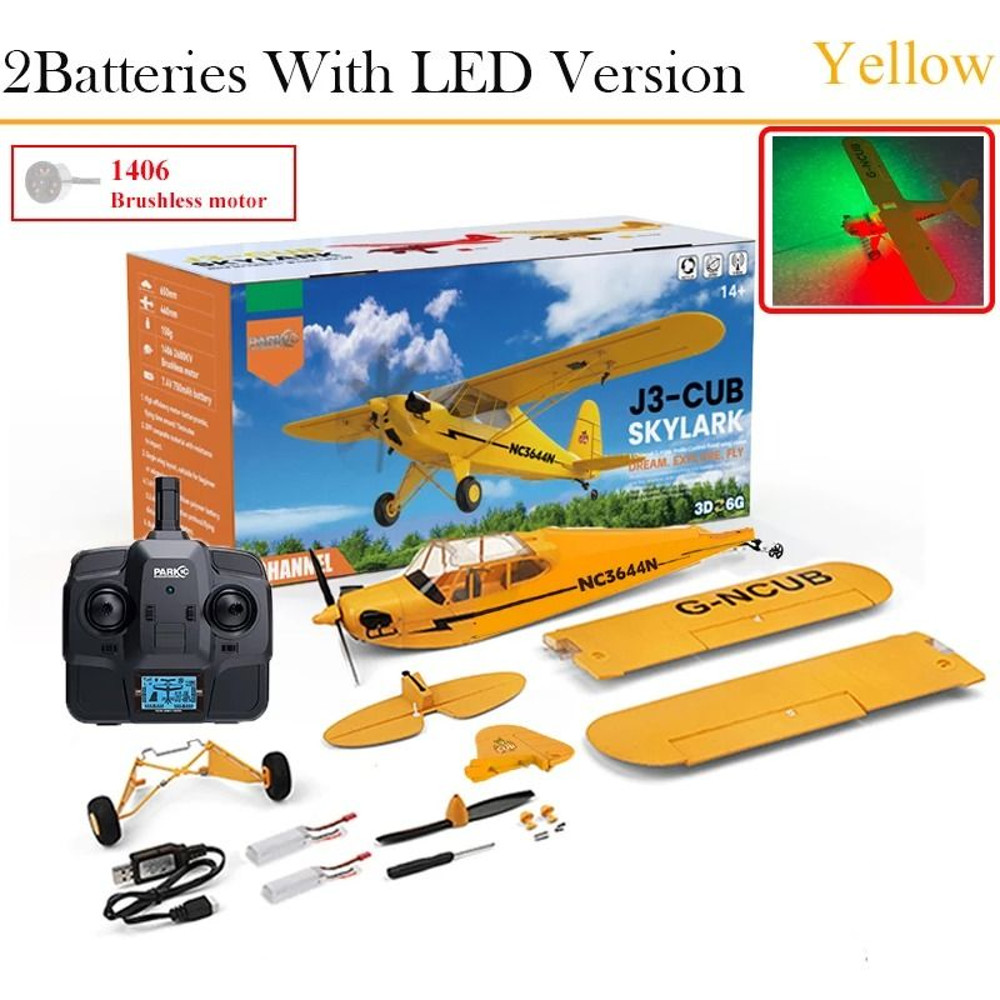 Hot Sale RC Plane RTF 24G Brushless Motor Remote Control Airplane Wltoys A160 Upgraded J3CUB Ready 15