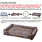 Four Season Waterproof Square Dog Bed For Large Dogs And Cats With Thickened Cushion And BiteResist 5