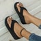 Womens Wedge Flip Flops With Thick Sole And Clip Toe Design Lightweight Non Slip Summer Slippers 4