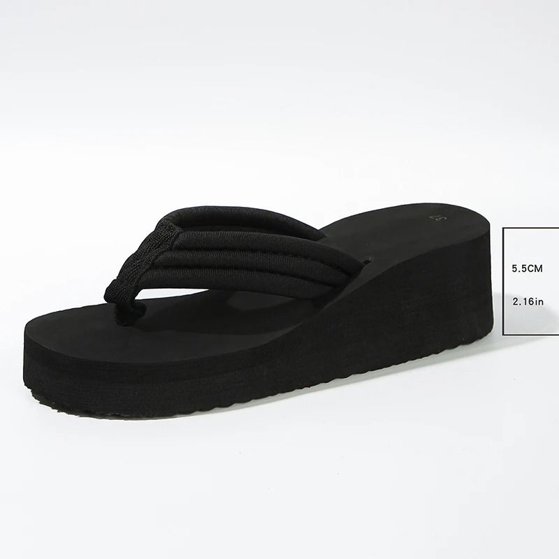 Womens Wedge Flip Flops With Thick Sole And Clip Toe Design Lightweight Non Slip Summer Slippers 5