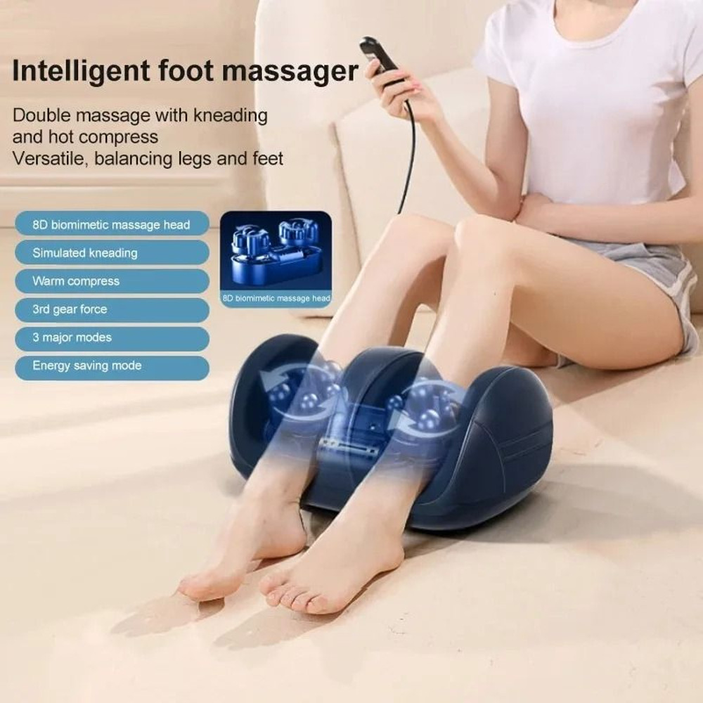 Deep Kneading Foot And Calf Massager With Heat And Shiatsu Rollers For Muscle Relaxation And Fatigu 6