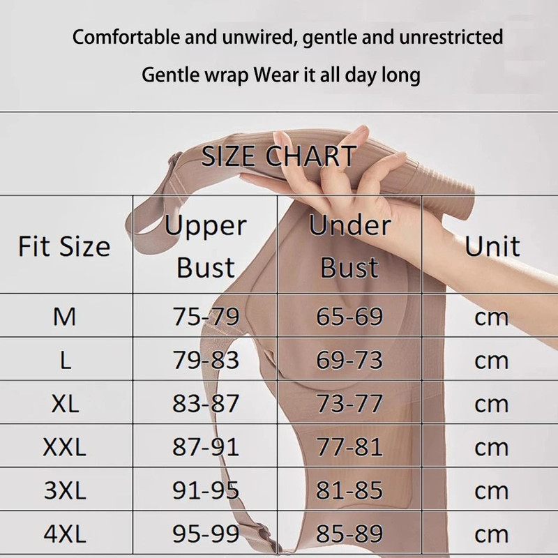 Plus Size Women Seamless Sexy V Waist Wireless Bra 5