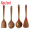 1 To 10 Piece Smooth Teak Wooden Cooking Spoons Set 9