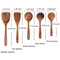 1 To 10 Piece Smooth Teak Wooden Cooking Spoons Set 8