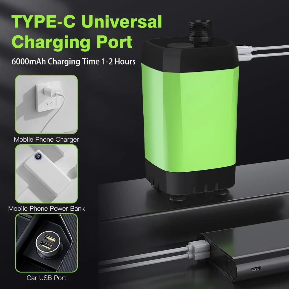 Portable Camp Shower Kit With Digital Display And 6000mAh Battery 4