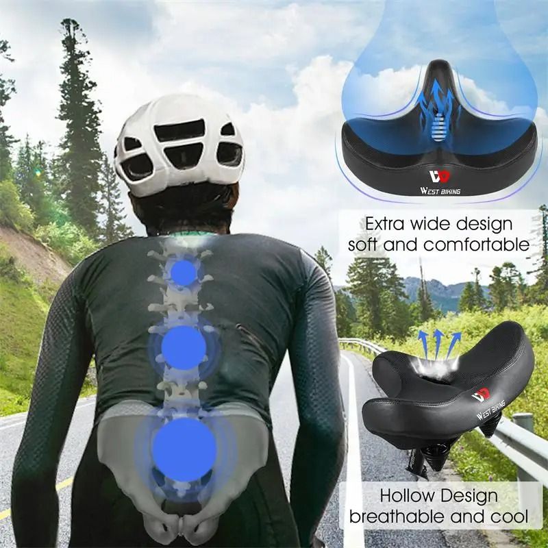 West Biking Ergonomic Soft Bicycle Saddle Comfortable Breathable Seat 2