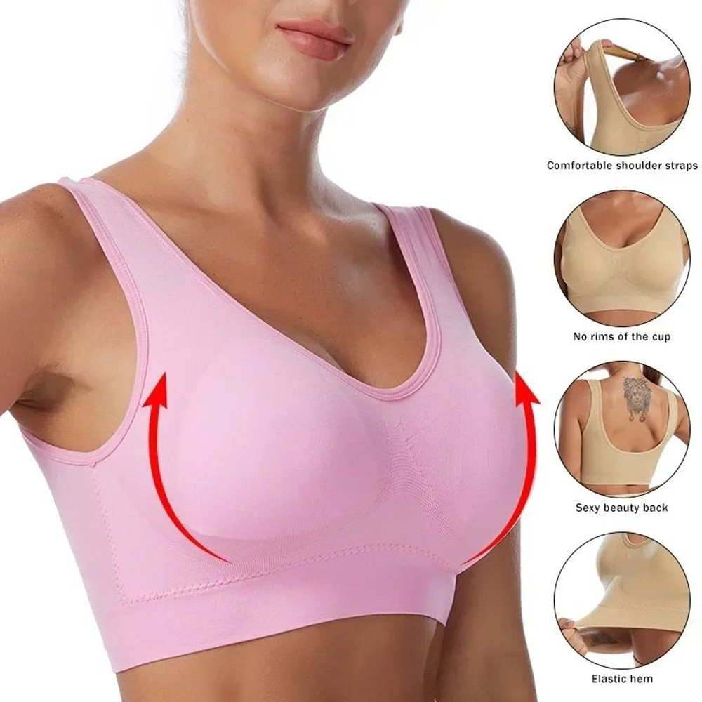 Womens Seamless Push Up Sports Bra With Padded Support For Gym Yoga And Fitness In Multiple Sizes 1