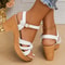 Womens Braided High Heel Platform Sandals With Ankle Straps For Summer Beach And Vacation Wear 4