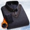 Mens Fleece Lined Knitted Pullover Sweater With Polo Collar For Autumn And Winter Wear 4