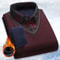 Mens Fleece Lined Knitted Pullover Sweater With Polo Collar For Autumn And Winter Wear 5