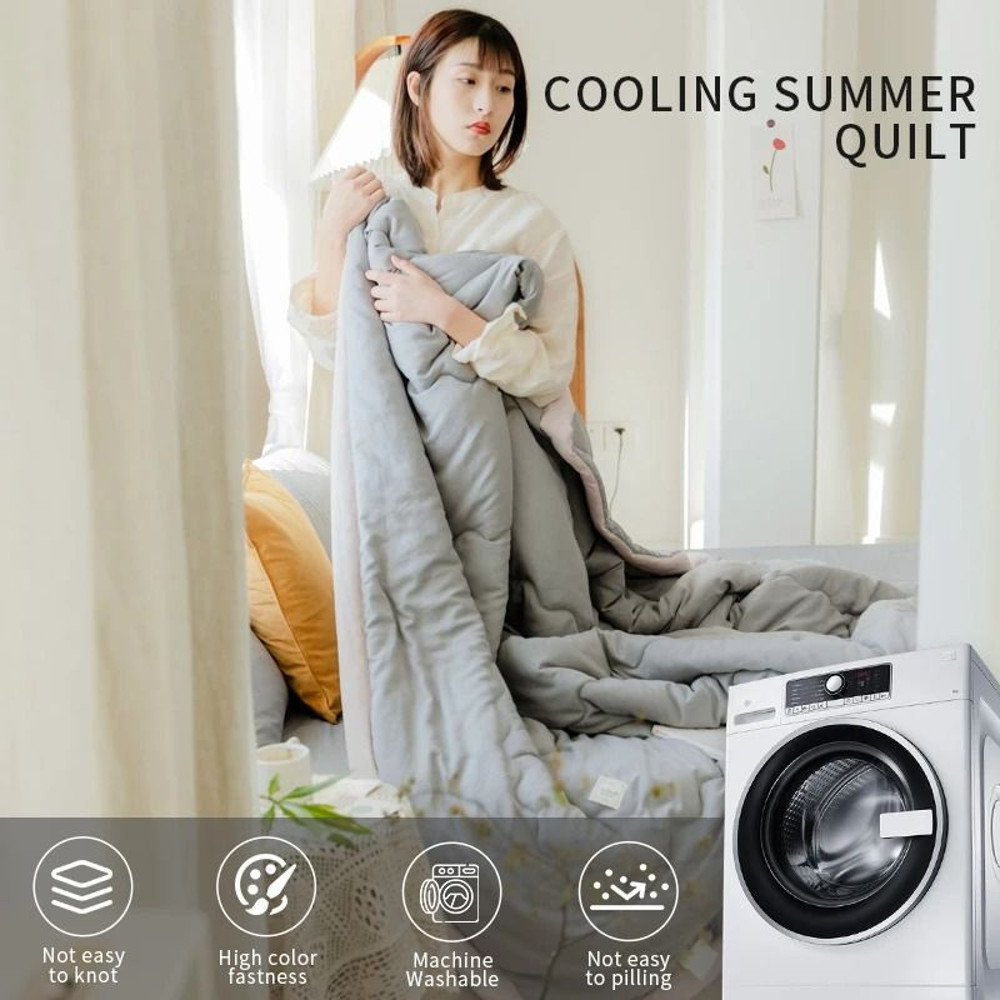 Lightweight Japanese Style Summer Quilt With Washable Cotton Polyester Blend For Skin Friendly Comf 2