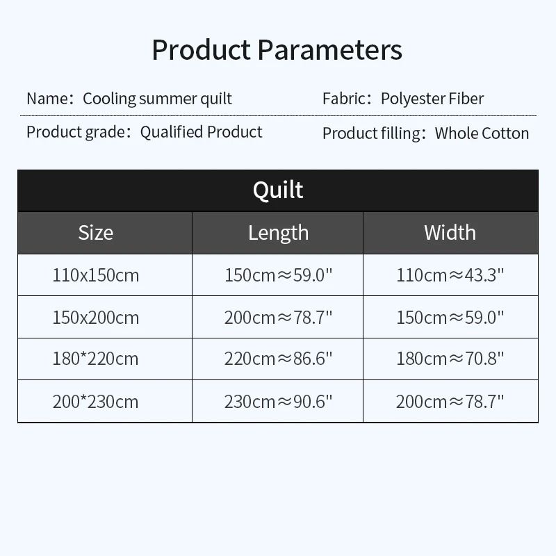 Lightweight Japanese Style Summer Quilt With Washable Cotton Polyester Blend For Skin Friendly Comf 5