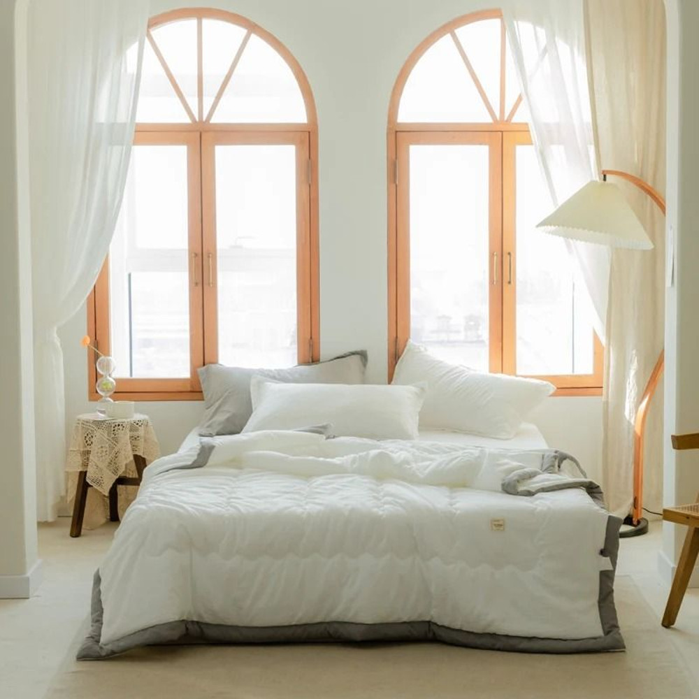 Lightweight Japanese Style Summer Quilt With Washable Cotton Polyester Blend For Skin Friendly Comf 8