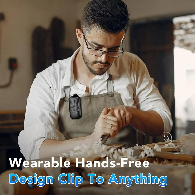 Wearable Clip On Bluetooth Speaker With ENC Mic And Hands Free Call For Outdoor And Work Use 1