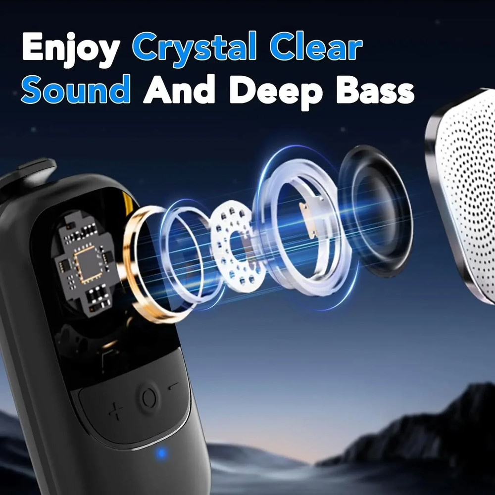 Wearable Clip On Bluetooth Speaker With ENC Mic And Hands Free Call For Outdoor And Work Use 2