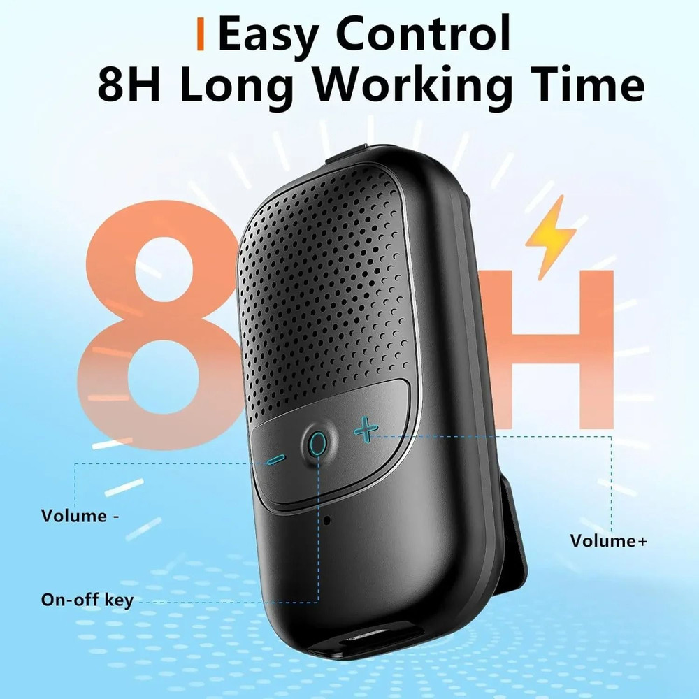 Wearable Clip On Bluetooth Speaker With ENC Mic And Hands Free Call For Outdoor And Work Use 5