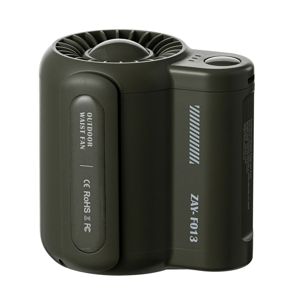 Rechargeable Waist Mounted Portable Fan With Leafless Design And Three Speeds For Outdoor Camping A 7