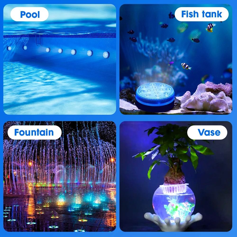 Waterproof Submersible LED Pool Light With Remote Control And 13 RGB LEDs For Pool Aquarium And Pon 5