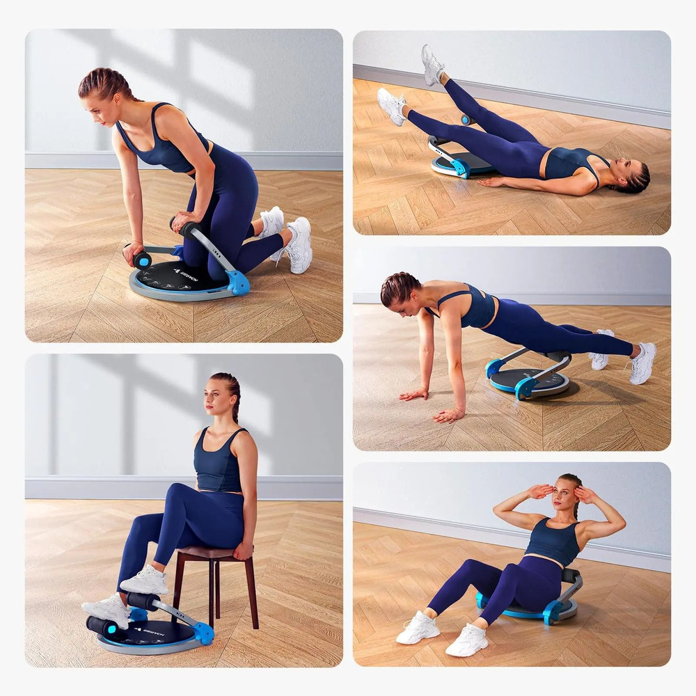 Adjustable Resistance Ab Workout Machine With Automatic Rebound For Home Gym Sit Up And Core Traini 4