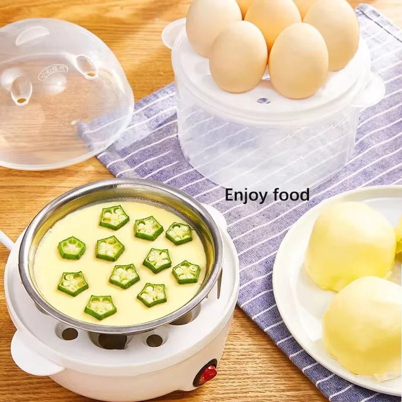 Multifunctional Electric Egg Boiler And Steamer With Double Layers For Breakfast Cooking And Kitche 4