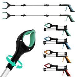 foldable portable garbage grabber tool with non slip jaw and collapsible litter picker for outdoor and home use