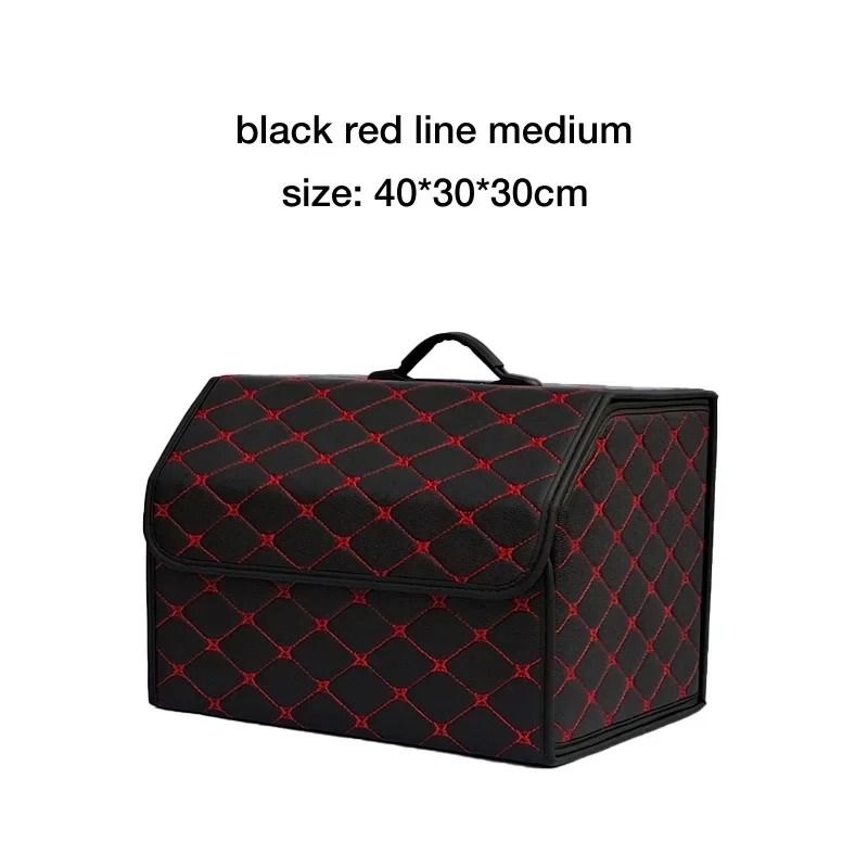 Foldable Car Trunk Organizer Box With Large Capacity And Leather Finish For Tools And Emergency Sto 10