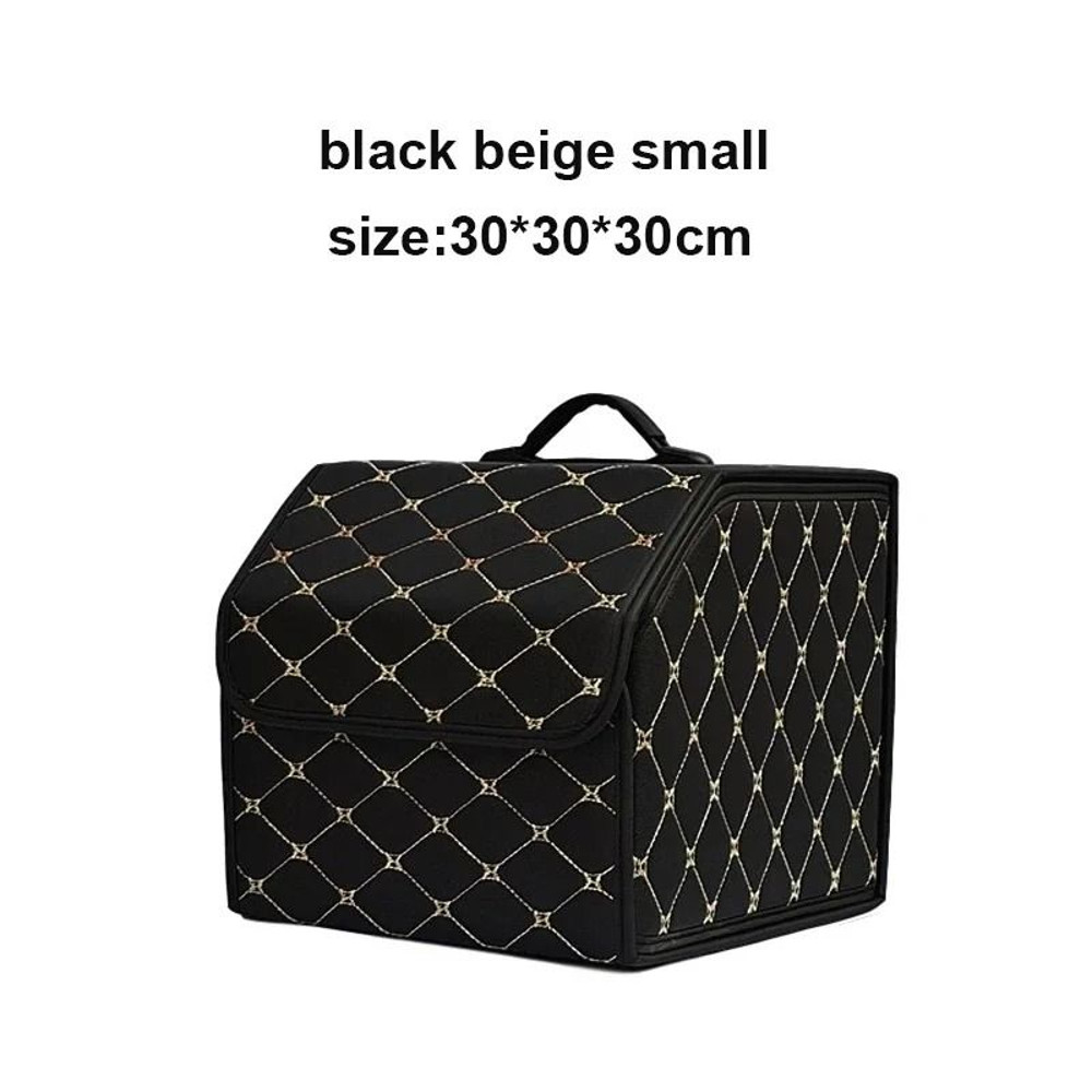 Foldable Car Trunk Organizer Box With Large Capacity And Leather Finish For Tools And Emergency Sto 6