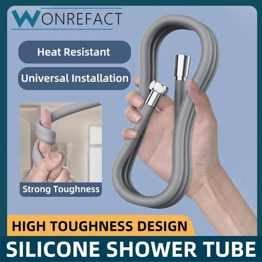 Silicone Shower Head Hose Bendable Anti Winding Explosion Proof Flexible Water Hose For Bathroom Us 0