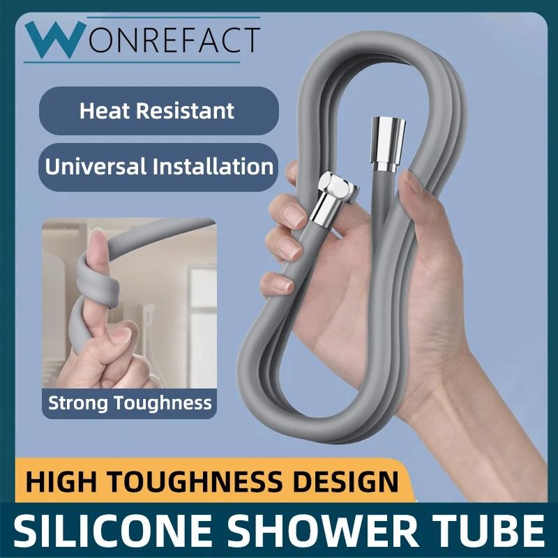 Silicone Shower Head Hose Bendable Anti Winding Explosion Proof Flexible Water Hose For Bathroom Us 0