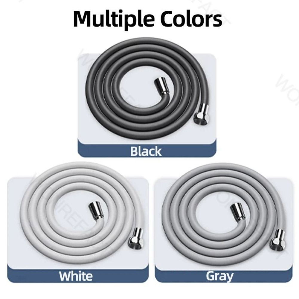 Silicone Shower Head Hose Bendable Anti Winding Explosion Proof Flexible Water Hose For Bathroom Us 5
