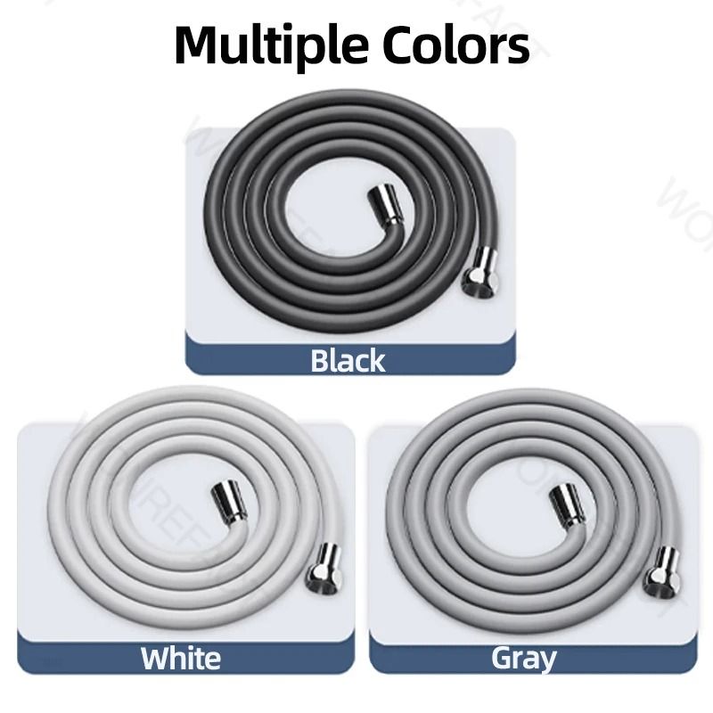 Silicone Shower Head Hose Bendable Anti Winding Explosion Proof Flexible Water Hose For Bathroom Us 5