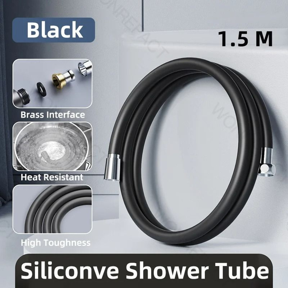 Silicone Shower Head Hose Bendable Anti Winding Explosion Proof Flexible Water Hose For Bathroom Us 6