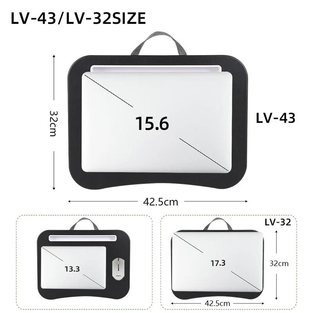 MUMUCC Multifunctional Laptop Desk With Cushion And Built In Mouse Pad For Bed Couch Or Travel Work 5