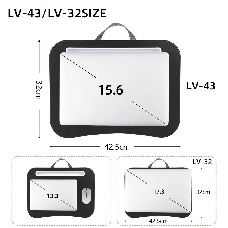 MUMUCC Multifunctional Laptop Desk With Cushion And Built In Mouse Pad For Bed Couch Or Travel Work 5