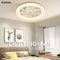 Smart Ceiling Fan Fans With Lights Remote Control Bedroom Decor Ventilator Lamp 48cm Air Invisible 0