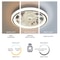 Smart Ceiling Fan Fans With Lights Remote Control Bedroom Decor Ventilator Lamp 48cm Air Invisible 3