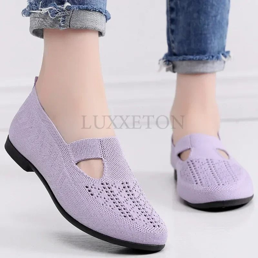 Summer Mesh Slip On Mother Shoes For Women Lightweight Breathable Non Slip Casual Sports Sneakers 1