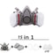 Half Face Gas Respirator Mask With Dust And Chemical Vapor Filters For Painting And Work Safety 8
