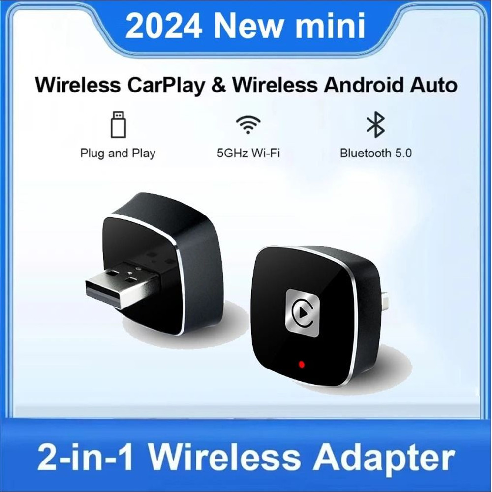Wireless Carplay Android Auto Adapter AI Box For USB Connected Cars For IPhone And Android Devices 0