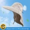 Wide Brim Sun Hat With Neck Flap And Adjustable Fit For Outdoor UV Protection 0