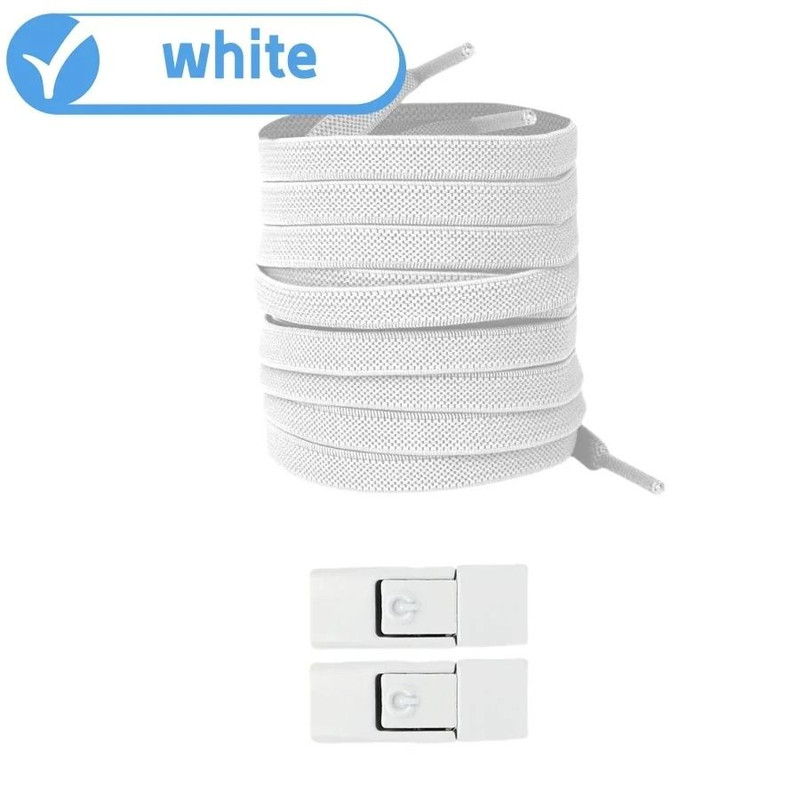Elastic No Tie Shoelaces With Press Lock For Kids And Adults With Flat 8mm Design For Sneakers And 8