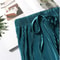 Women Summer Wide Leg Pants With Elastic Waist And Pleated Ice Silk Fabric For Casual Comfort 5