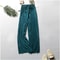 Women Summer Wide Leg Pants With Elastic Waist And Pleated Ice Silk Fabric For Casual Comfort 6