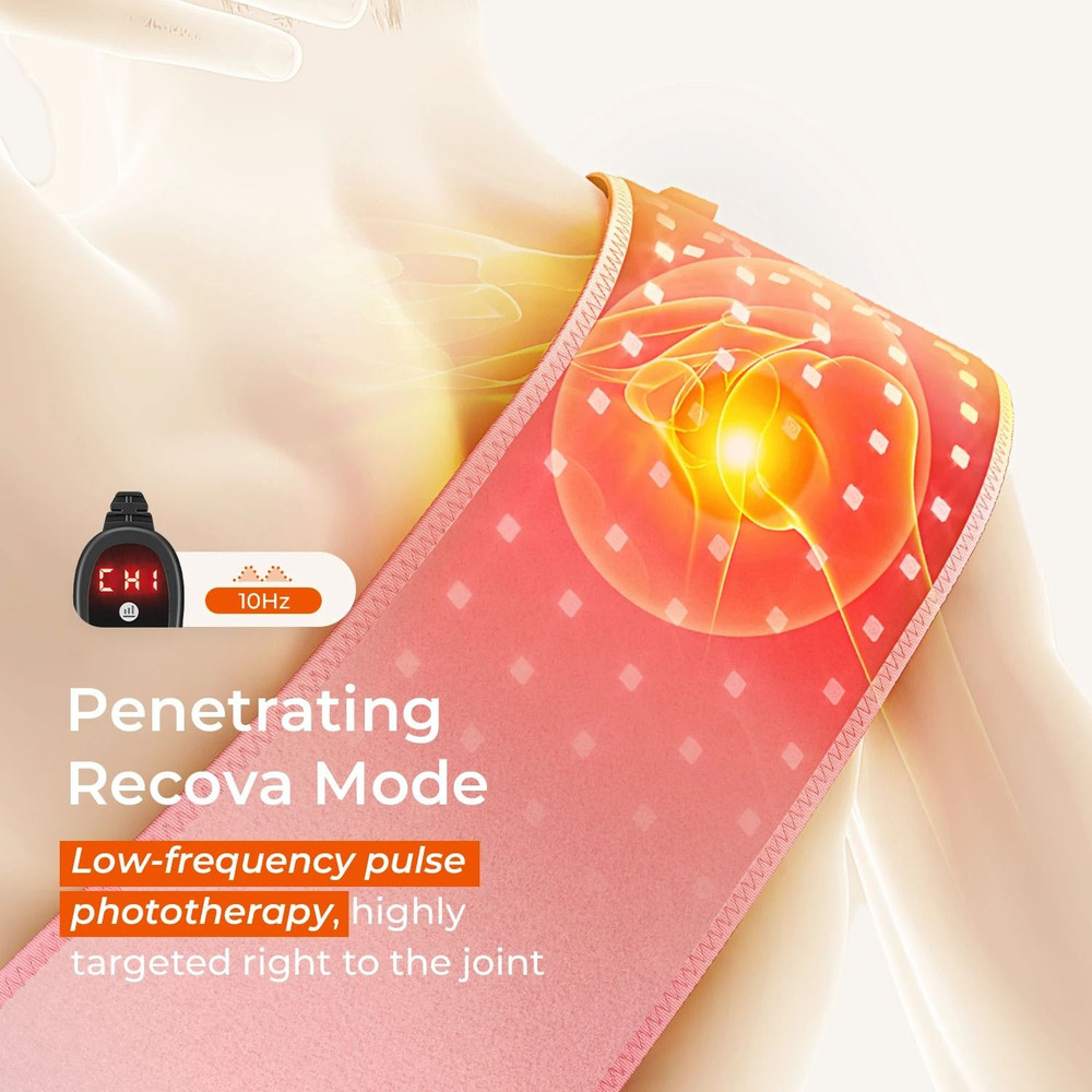 100 LED Red Light Therapy Belt With Infrared Heating For Back Pain Relief And Body Slimming Support 3