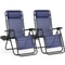 JHK Zero Gravity Recliner Chair Set Of 2 With Adjustable Pillow And Cup Holder For Patio Camping An 6