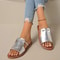 Women Summer Flat Sandals With Square Toe And Crisscross Strap Design For Beach And Daily Casual We 5